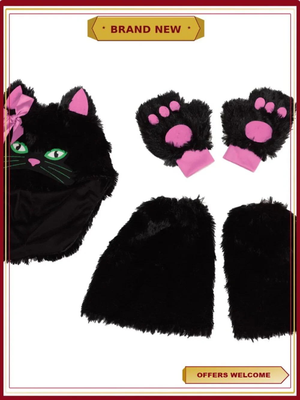 Miss Kitty Halloween Costume Girls Size M 7/8 Dress Up Party